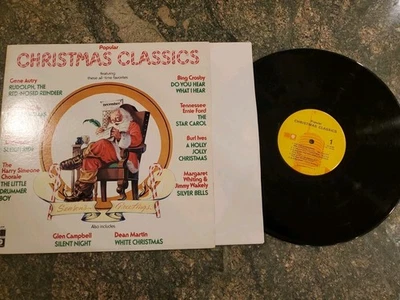 POPULAR CHRISTMAS CLASSICS Vinyl LP 1977 Bing Crosby Burl Ives Nat King Cole VA - Image 1 of 4