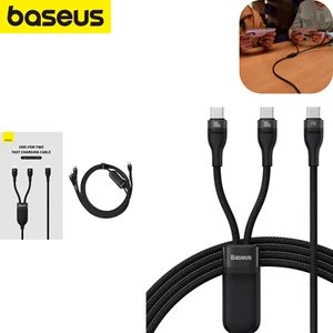 Baseus 2w1 kabel USB C w 2x USB C kabel szybkiego ładowania kabel ładujący 100W 1,5m - Zdjęcie 1 z 17