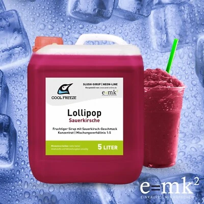 Slush Sirup Eis Lollipop (Kirsche) 5 Liter Konzentrat Ice Profi Kanister Premium