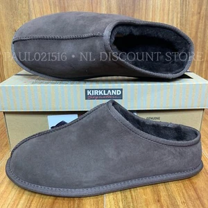 KIRKLAND SIGNATURE Men's Shearling Clog Slippers ~ Brown ~ Various Sizes ! ! - Picture 1 of 4