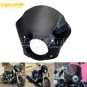 Black Headlight Fairing Windshield w/Mount Kit for Harley Sportster XL Custom - Bild 1 von 7