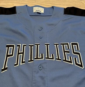 VTG Starter Philadelphia Phillies Blue Jersey Men’s XL Stitched MLB Baseball - Picture 1 of 18