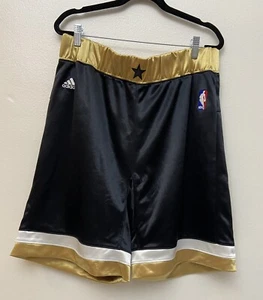 Vintage Adidas HWC NBA Washington Wizards Gold Black Basketball Shorts Size 34 - Picture 1 of 13