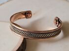 Copper Magnetic Bracelet Arthritis Pain Therapy Energy Cuff Bangle New