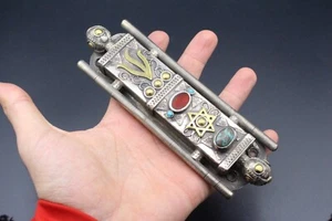 Judaica Mezuzah, Colorful Stones Mezuzah, Home Wall Mezuzah, Pray Mezuzah #M02 - Picture 1 of 11