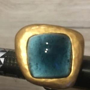 Silver Ring Gold Plated - Picture 1 of 4