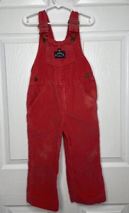 Vintage Health-Tex All American Red Corduroy Kids Overalls USA No Tag *Read* - Picture 1 of 5