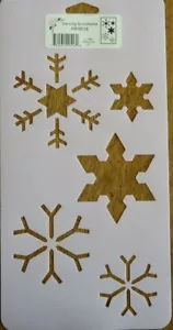 Plantilla Dancing Snowflakes Border StenSource W9516 manualidades invierno vacaciones nieve - Imagen 1 de 1