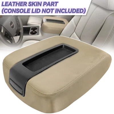 Cubierta reposabrazos beige consola central cuero PU para Chevy Tahoe Suburban GMC Yukon Foto 1 de 4