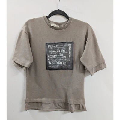 Sudadera Zara Niños Manga Corta NYC BRONX BROOKLYN SKATERS Texto Talla 8 Foto 1 de 4