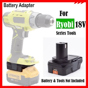 Adapter For Dewalt/For Milwaukee 18V 20V Li-ion Battery to For Ryobi 18V Tool US - Picture 1 of 12
