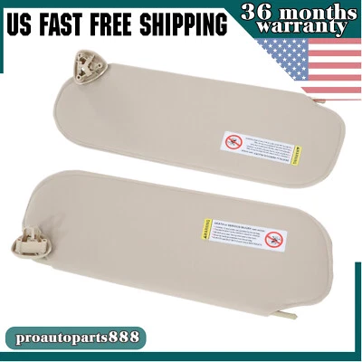 Sun Visor Beige Left+Right For 2003-2014 Chevrolet Express 1500 2500 3500 Foto 1 de 4