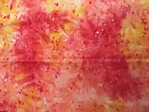 Vintage Hoffman batik quilt cotton fabric 1.25 yards purple pink orange red - Picture 1 of 3