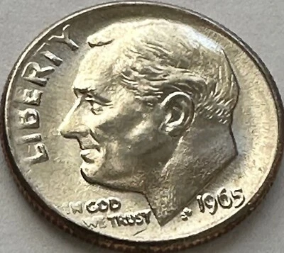 Moneda de diez centavos Roosevelt 1965-P 10c - BU Foto 1 de 4