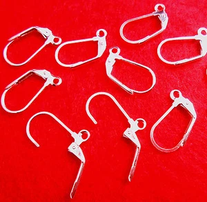 20PCS Lever Back Earring Findings Silver SALE French Ear Clip Wholesale - Picture 1 of 1