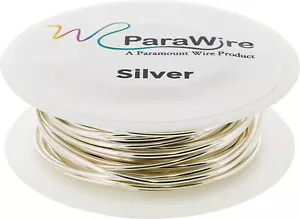 Copper Wire, Silver Plated Parawire 18ga Silver 25' Roll - Picture 1 of 2