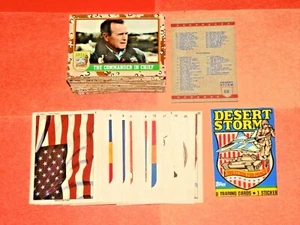1991 Topps Desert Storm BASE US Military Card 88 CARD Set + INSERT STICKER SET - Picture 1 of 12