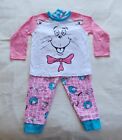 Dr Seuss Cat In The Hat Girls White Pink Printed 2 Piece Pyjama Set Size 2 New