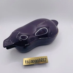 Le Creuset Mini Eggplant Cocotte Vegetable Series 410ml Purple Stoneware - Picture 1 of 12
