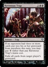 MTG-1x-Damaged, English-Ravenous Trap - Foil-Zendikar