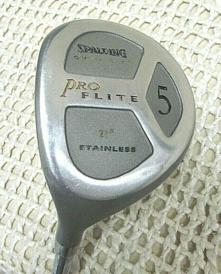 SPALDING PRO FLITE Oversize 21*Degree 5 Wood 41.5" LEFT HANDED ~ Reg Steel Shaft - Image 1 of 4