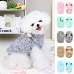 Dog Sweater Faux Fleece Sweater for Small Dogs Cats Coat Warm Vest Clothing - Picture 1 of 19