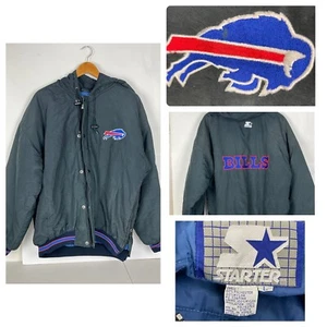 Vintage Buffalo Bills Starter Jacket NFL Official Jacket Bomber Jacket Size L - Picture 1 of 24