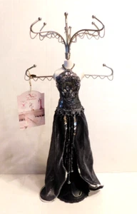 Mannequin Black Gown 14"H.Jewelry Organizer - Necklaces, Bracelets, Earrings NIB - Picture 1 of 7