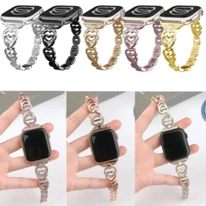 Correa de acero inoxidable para dama iWatch Ultra Series 9 8 7 6 5 43 correas de enlace de reloj - Imagen 1 de 43