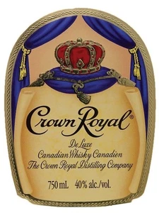 EDIBLE CAKE IMAGE CROWN ROYAL ICING SHEET TOPPER PARTY DECORATION LABEL BOTTLE - Picture 1 of 6