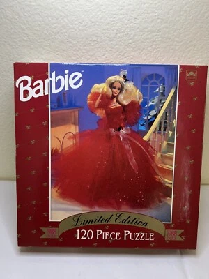 Barbie 1988 Holiday Doll 120 Pcs Puzzle Christmas Limited Edition Golden SEALED - Image 1 of 3