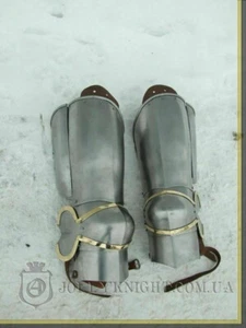 Gothic Leg Guard Armor Set Medieval Knight Crusader Spartan 18GA Steel PN54 - Picture 1 of 5