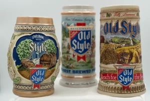 (3) Old Style Bierkrüge - 1983, 86, & 88 - (2) Made in Brazil - (1) Ohio - Bild 1 von 6
