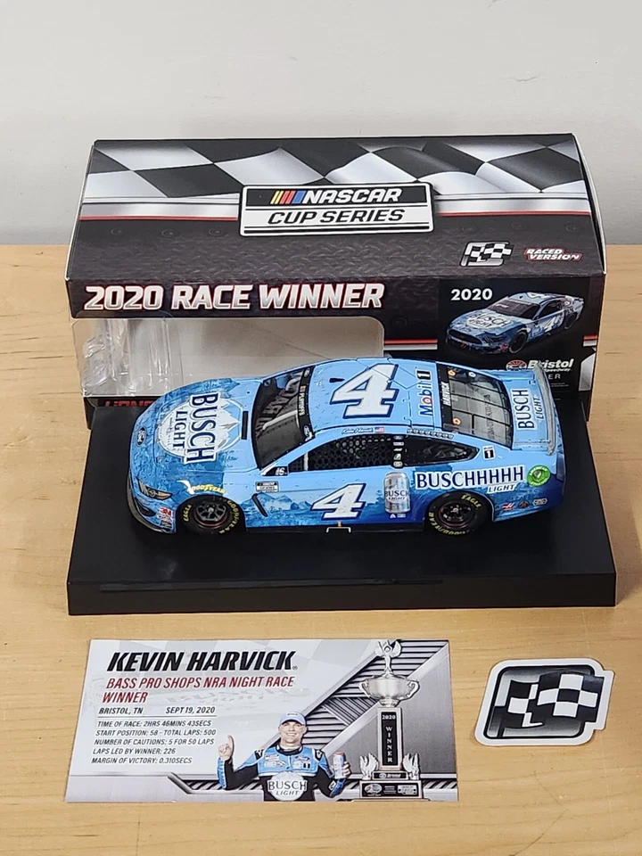 2020 #4 Kevin Harvick Busch Light Bristol Night Win 1/24 Action NASCAR Diecast - Image 1 of 1