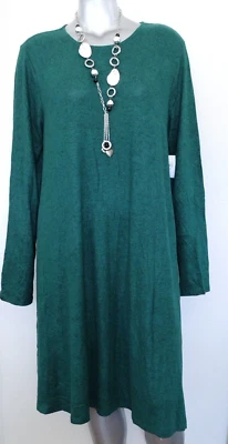 NWT WOMAN OLD NAVY PULLOVER SOFT SWEATER DRESS SIZE XXL LONG SLEEVE STRETCH Gree - Image 1 of 4