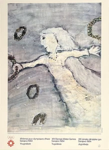 Gabrijel Stupica, Olympische Winterspiele Vintage-Poster, Sarajevo, 1984 - Bild 1 von 1
