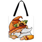 #F Cartoon Gnome Goblin Printed Shoulder ShoppingBag Casual Large Tote Handbag