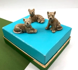 Lote de 3 Cachorros León Porcelana Miniatura Vintage Marcados Alemania 11289 - Imagen 1 de 8