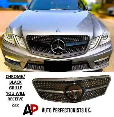 AUTO PERFECTIONISTS UK Mercedes E Class W212 Gloss Black Front DIAMOND AMG Style Grille Grill 09-13