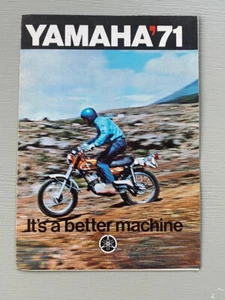 Oldtimer Yamaha Motorrad Werbung Prospekt 1971 Enduro Motocross Street - Bild 1 von 6
