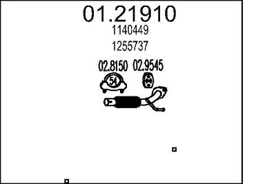 MTS 01.21910 Exhaust Pipe for FORD - Bild 1 von 3