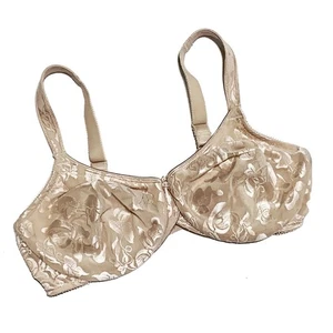 Wacoal Dark Beige Floral Print Unpadded Bra with Underwire Support, size 38D - Picture 1 of 3