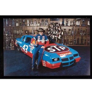 Richard Petty Pictured in Front of Trophies and #43 Car STP Nascar 6x9 Postcard - Picture 1 of 1