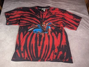 Vintage Universal Studios Spider-Man Shirt Herren XL rot schwarz Batik Marvel Tee - Bild 1 von 7