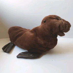 "Sello marioneta de mano de cuerpo completo grande Folkmanis Sea Lion 16"" usado en excelente estado colas populares suave limpieza" - Imagen 1 de 12