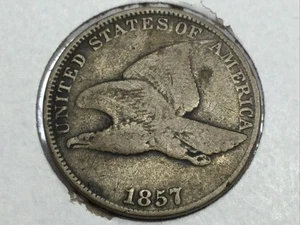1857 Fliegender Adler Cent in feinem Plus - Bild 1 von 2