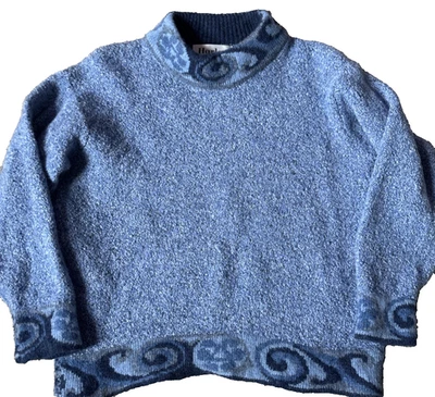 Женский свитер Harley of Scotland синий средний размер 87% шерсть мериноса - Изображение 1 из 4