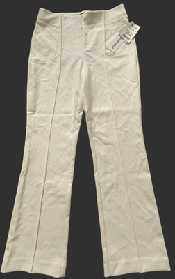 Ella Rafaella Womens White Pull On Pants Sz S academia dress career slimming NWT - Image 1 of 4