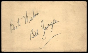 1945 Bill Jurges Signed Post Card Autographed Baseball Chicago Cubs - Picture 1 of 2