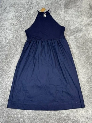 Boden Dress Womens Large Blue Cotton Blouson New - Image 1 of 4